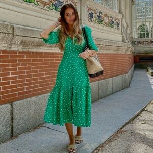 Zara Polka Dot Maxi Dress